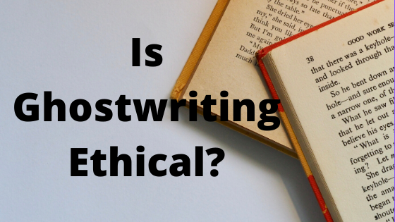 An image questioning the ethics of ghostwriting, featuring a thoughtful individual pondering the implications of authorship.